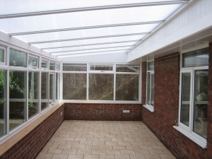 Conservatory-installation-Telford-inside-leaning-roof-glass